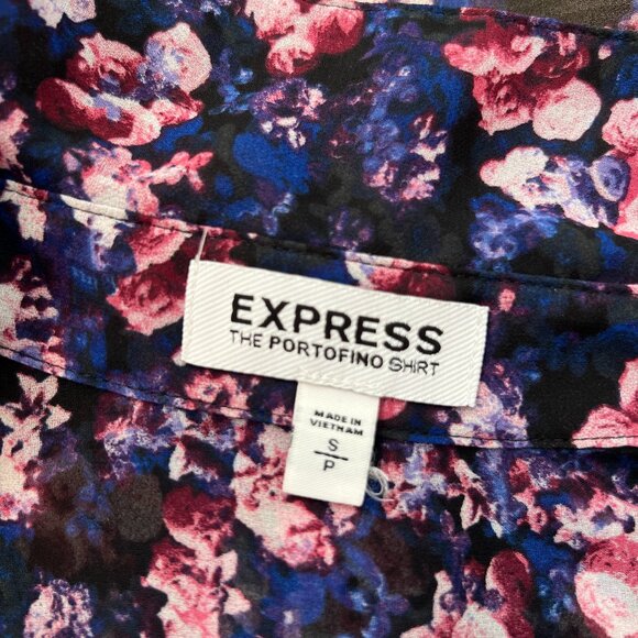 🌷Express "The Portofino Shirt" Floral Button Up Blouse Classic & Chic! - Picture 6 of 9